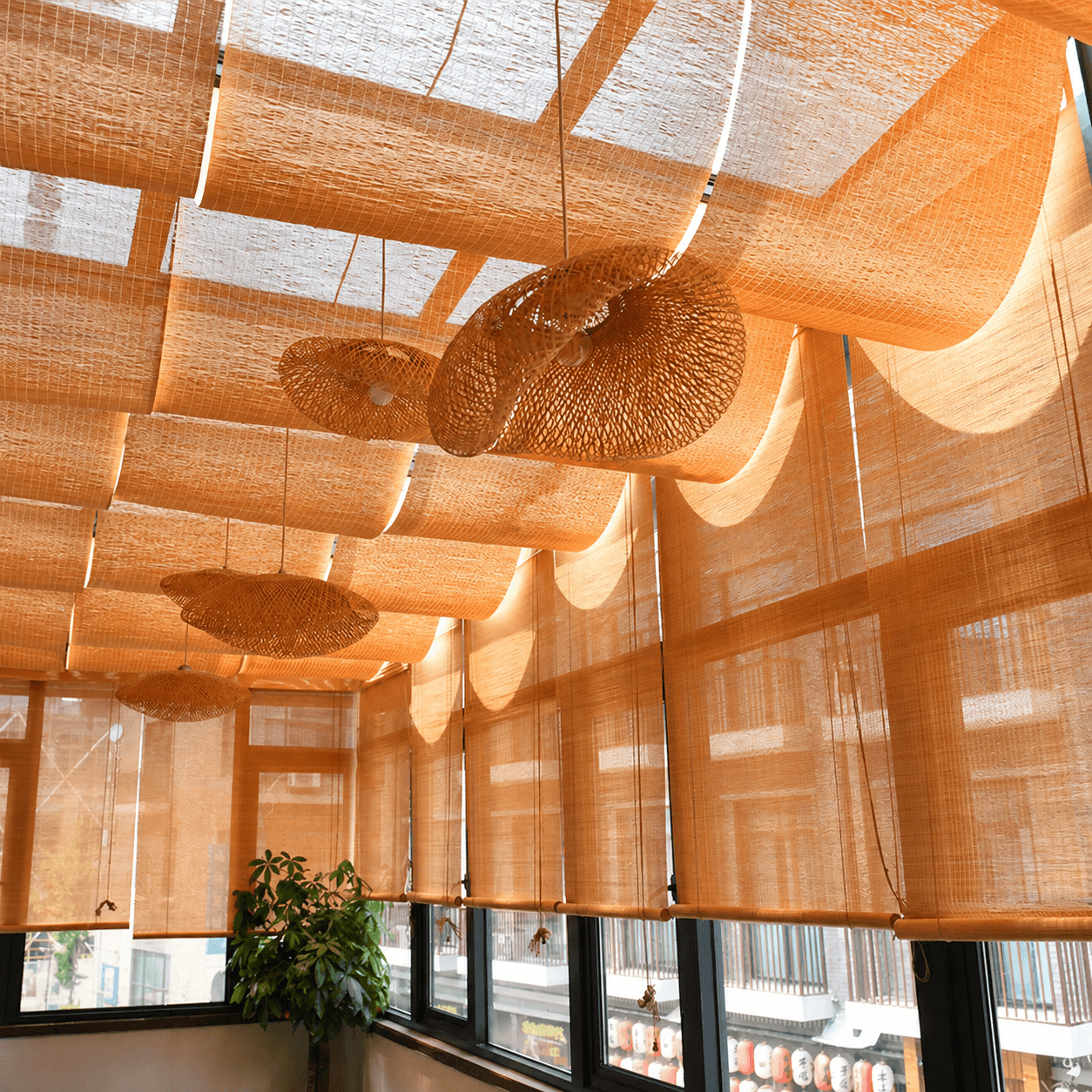 Bamboo blinds interior